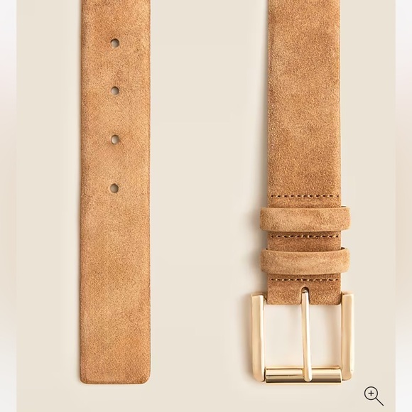 J. Crew Suede Roller Belt in Blonde Espresso size XS CB450 $90 never worn - Picture 2 of 14